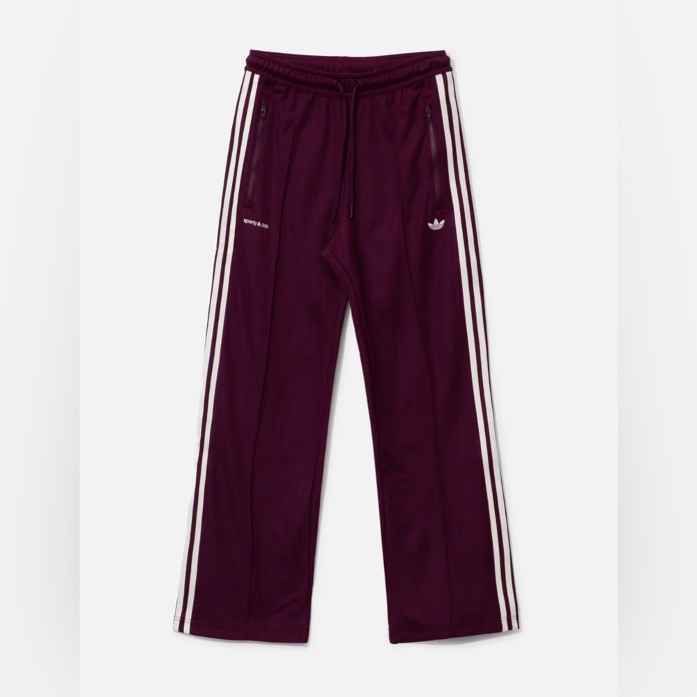 Adidas Burgundy Stripe Track Pants